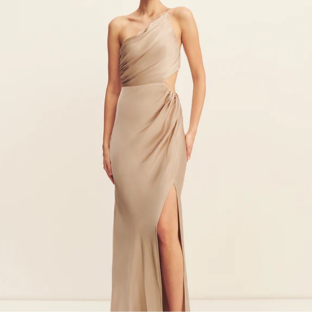 Shona Joy La Lune Asymmetrical Gathered Dress